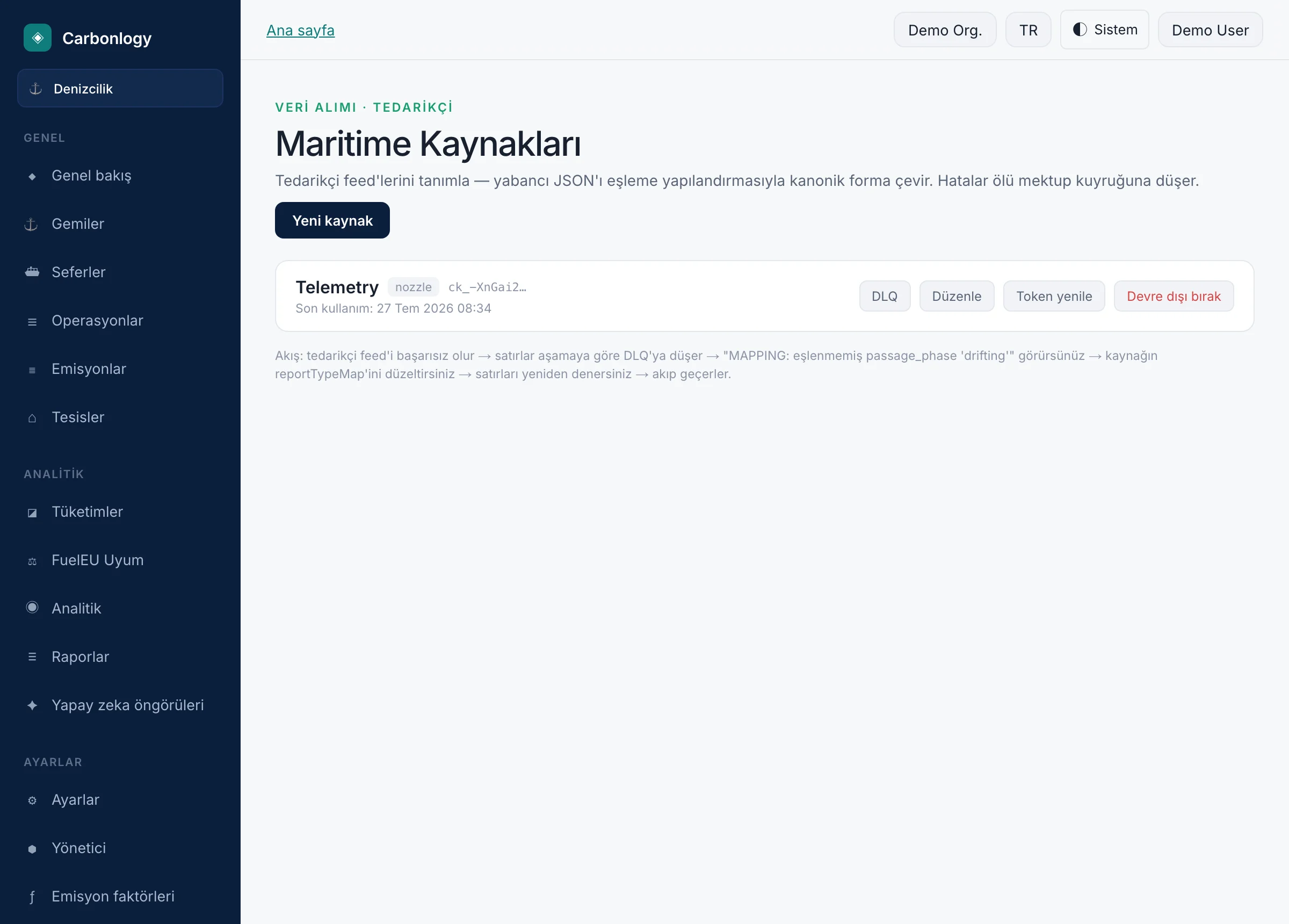 Maritime Kaynakları — eşleme yapılandırması ve ölü mektup kuyruğu